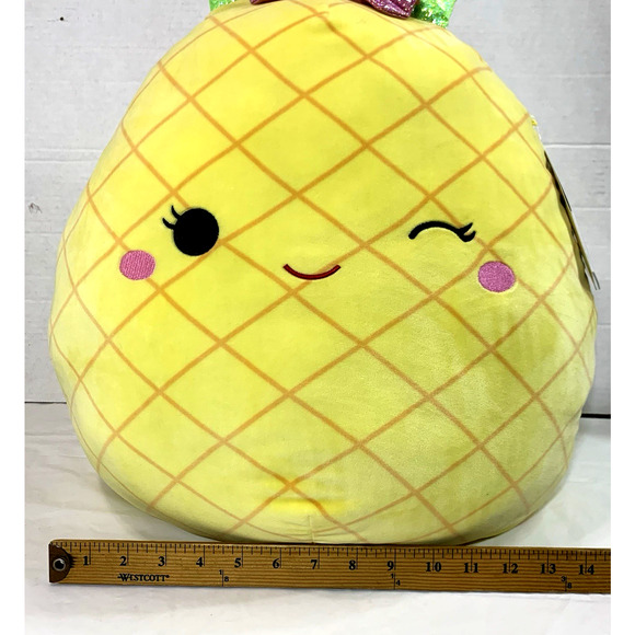 Squishmallows Maui the Pineapple Plush Pink Bow 16" - Picture 12 of 12